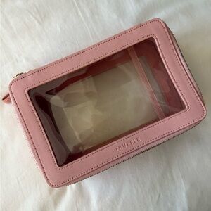 Truffle Clarity Jumbo Jetset Case - Blush Leather
